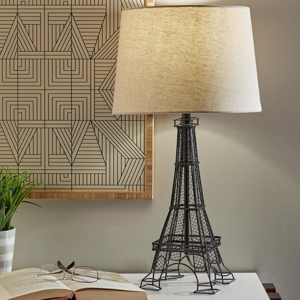 Adesso Eiffel Tower Table Lamp in Black, , large