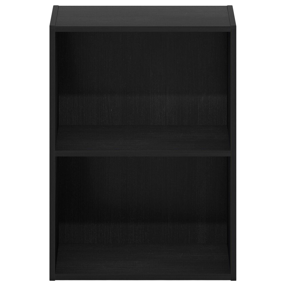HOMLUX 2-Tier Cube Compact Storage Shelf Organizer Bookcase in Blackwood, , large