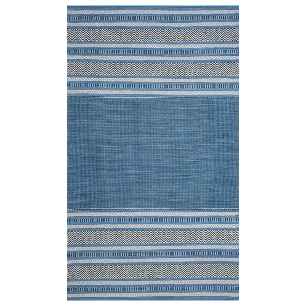 Safavieh Montauk MTK214A 6" x 9" Blue and Grey Area Rug, , large