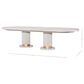 Legacy Classic Miramar 7-Piece Rectangular Dining Set in Oyster and Muted Brass, , large