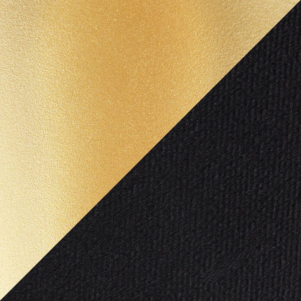 Lumisource Canary 2-Piece Nesting Ottoman Set in Black Velvet and Gold, , large