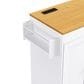 HOMLUX 74.8" Kitchen Island with Extendable Dining Table in White and Natural, , large