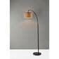 Adesso Burlap Arc Floor Lamp in Antique Bronze, , large