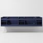 Lexora Home Geneva 84" Double Bathroom Vanity in Navy Blue with 2 cm White Quartz Top and Rectangular Sinks, , large
