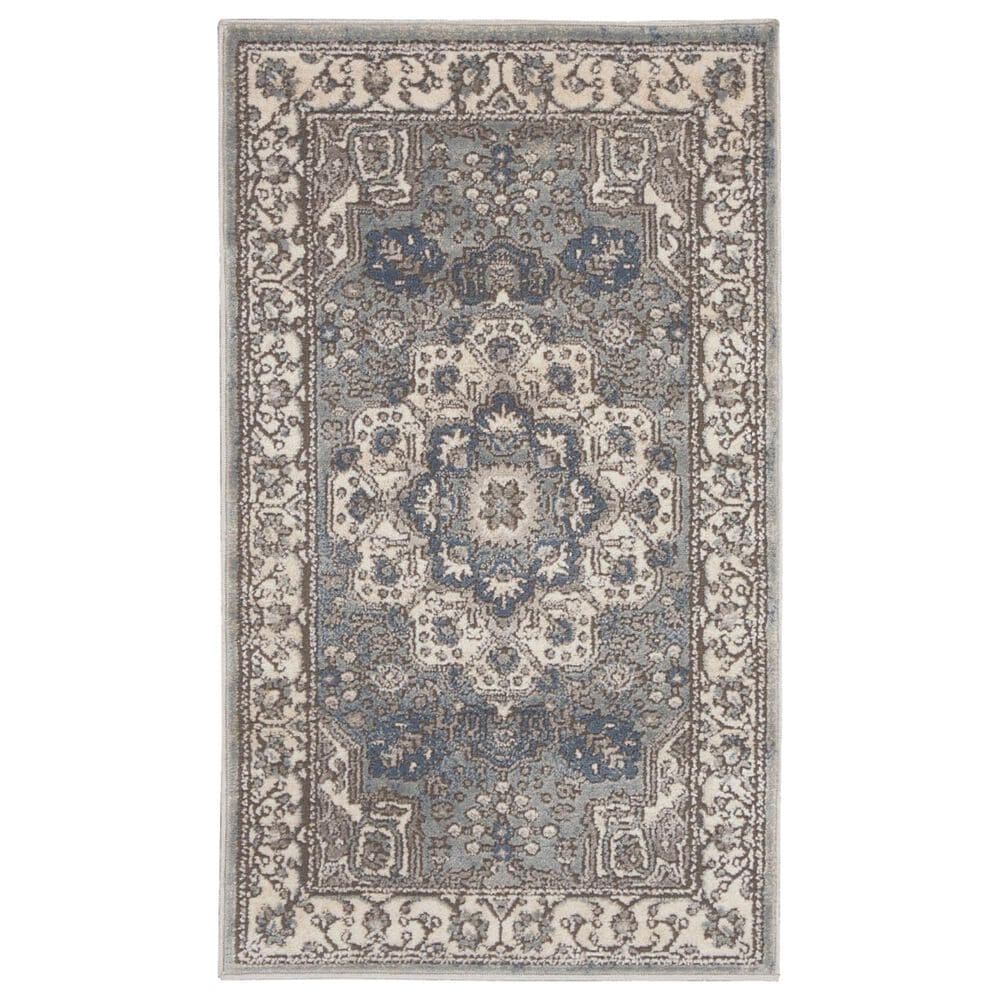 Nourison Quarry 2"2" x 3"9" Grey and Ivory Area Rug, , large