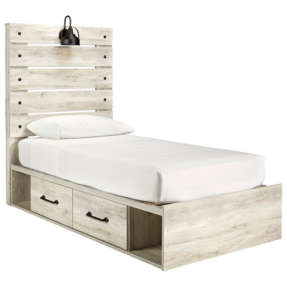 Ashley Cambeck Twin Single Storage Bed in Whitewash, , large