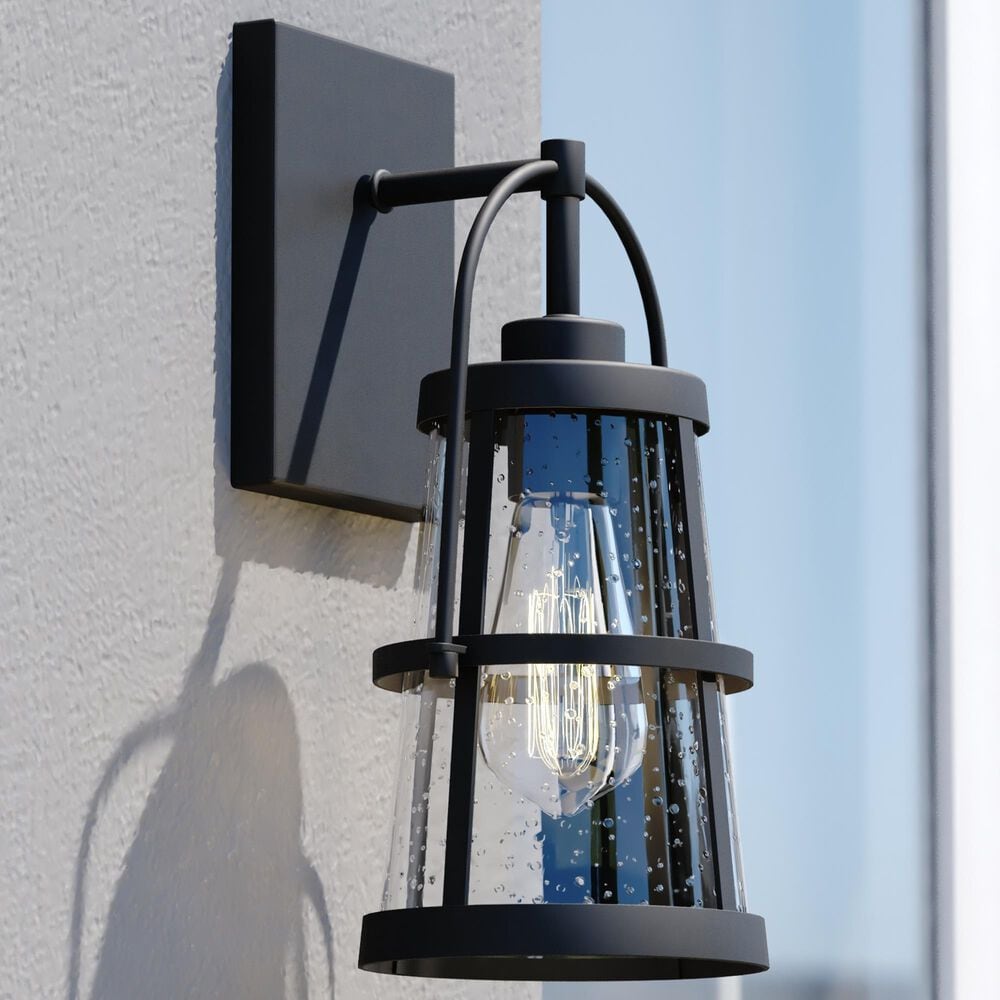 Vaxcel Portage Park 1-Light Outdoor Wall Sconce in Matte Black, , large