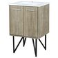 Lexora Home Lancy 24" Single Bathroom Vanity in Rustic Acacia with 2 cm White Cultured Marble Top and Rectangular Sink, , large