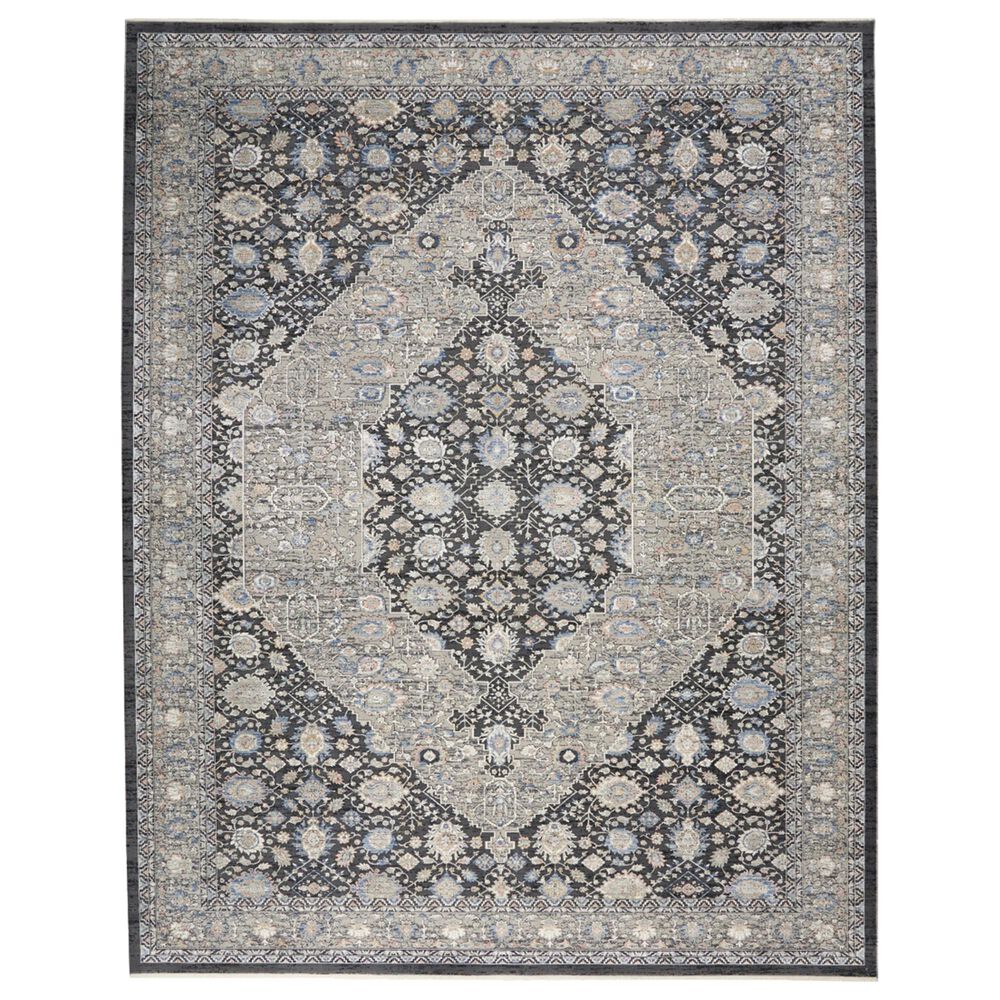 Nourison Starry Nights STN11 5" x 7" Grey and Navy Area Rug, , large