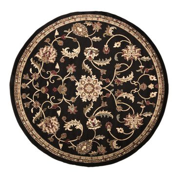 Surya Riley RLY-5025 8" Round Black/Tan/Orange Area Rug, , large
