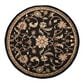 Surya Riley RLY-5025 8" Round Black/Tan/Orange Area Rug, , large