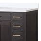 Lexora Home Abbey 48" Single Bathroom Vanity in Black Oak with 2 cm White Cultured Marble Top and Rectangular Sink, , large