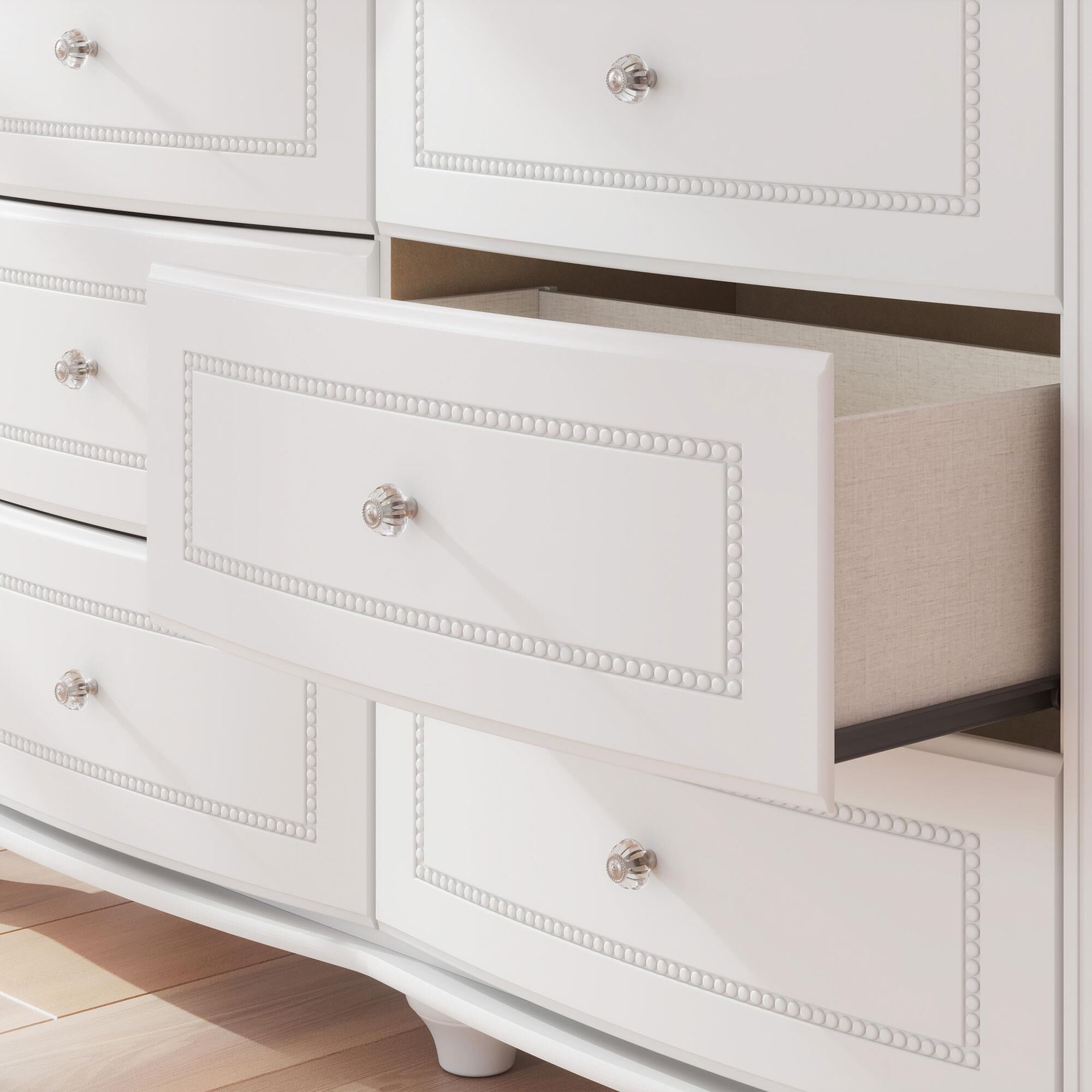 Ashley Kozlani 6-Drawer Dresser and Mirror in White