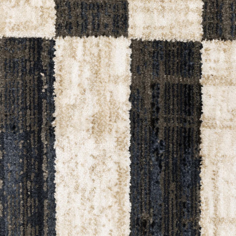 ROW by Oriental Weavers Hunter HNT10 Beige and Black 5'3" x 7'6" Area Rug, , large