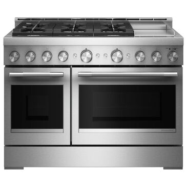 KitchenAid 48" Freestanding Gas Range with Griddle in Stainless Steel, , large