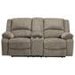 Ashley Draycoll Double Reclining Loveseat with Console in Pewter, , large