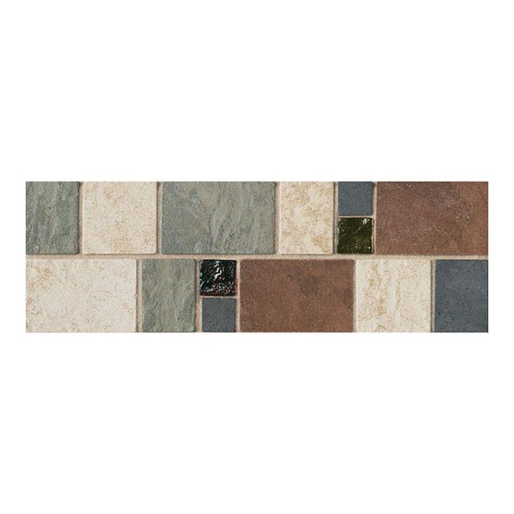 Dal-Tile Continental Slate Multi Deco 4" x 12" Decorative Tile, , large