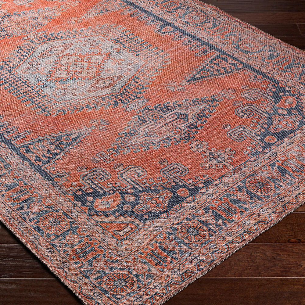 Surya Colin 7&#39;10&quot; x 10&#39;2&quot; Burnt Orange, Blue, Pale Blue and Tan Area Rug, , large