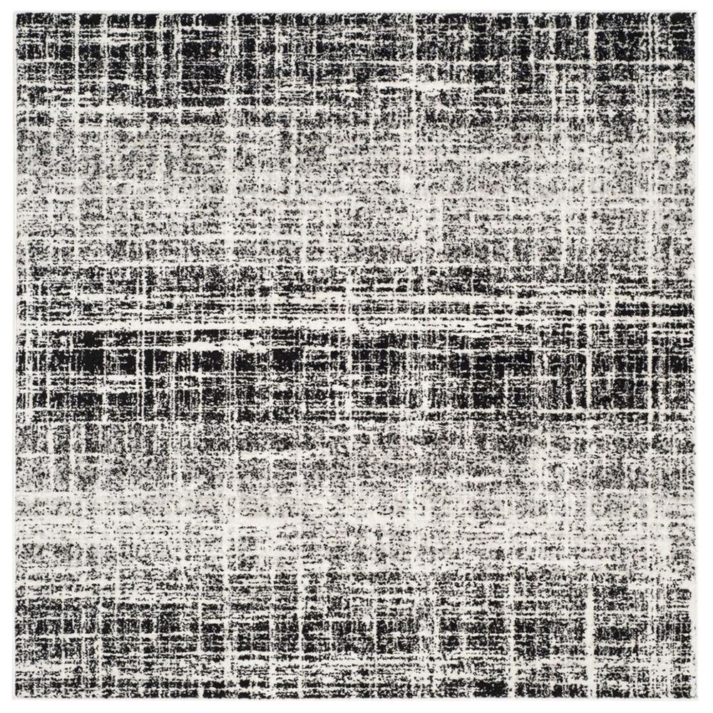 Safavieh Adirondack ADR116B 4' Square Ivory and Black Area Rug, , large