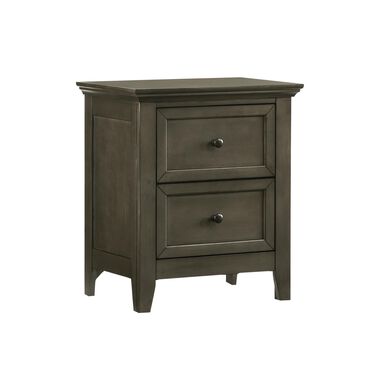 Hawthorne Furniture San Mateo 2 Drawer Nightstand in Gray, , large