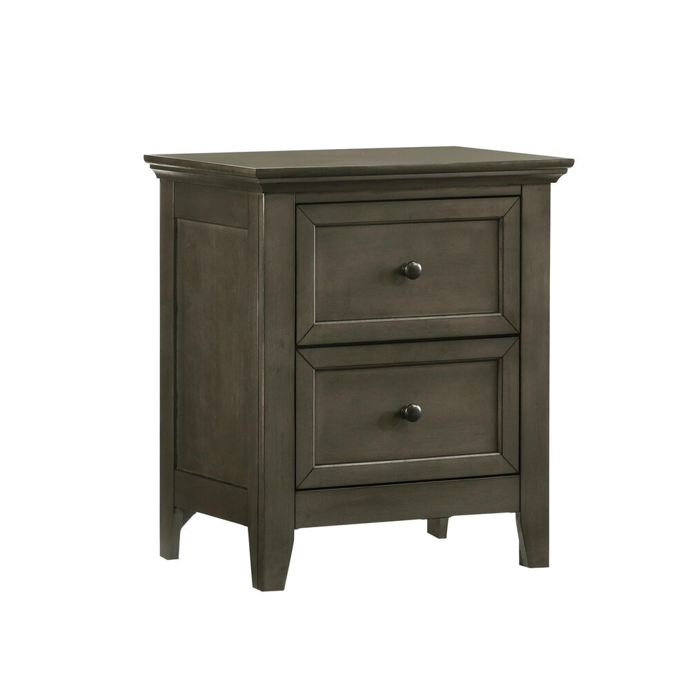 Hawthorne Furniture San Mateo 2 Drawer Nightstand in Gray, , large
