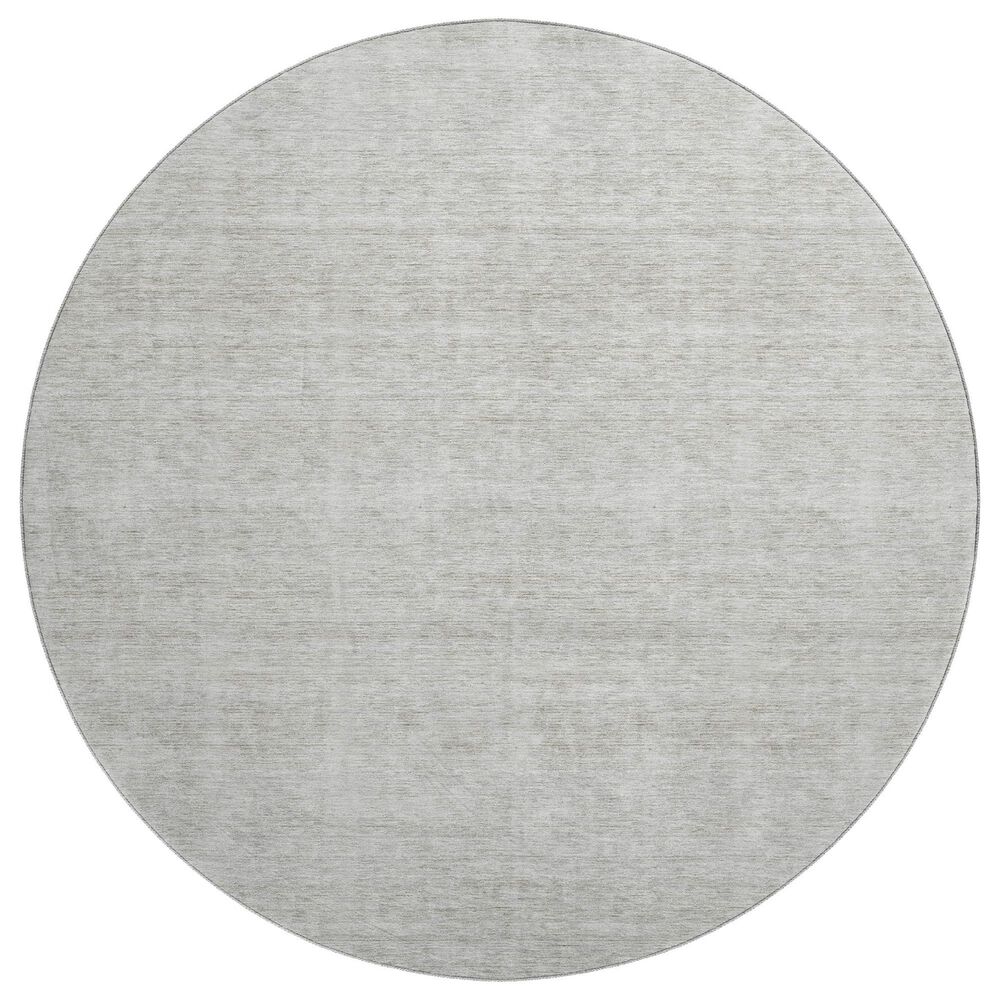 Dalyn Rug Company Soft Essentials Solid Linen 8" Round Indoor/Outdoor Area Rug, , large