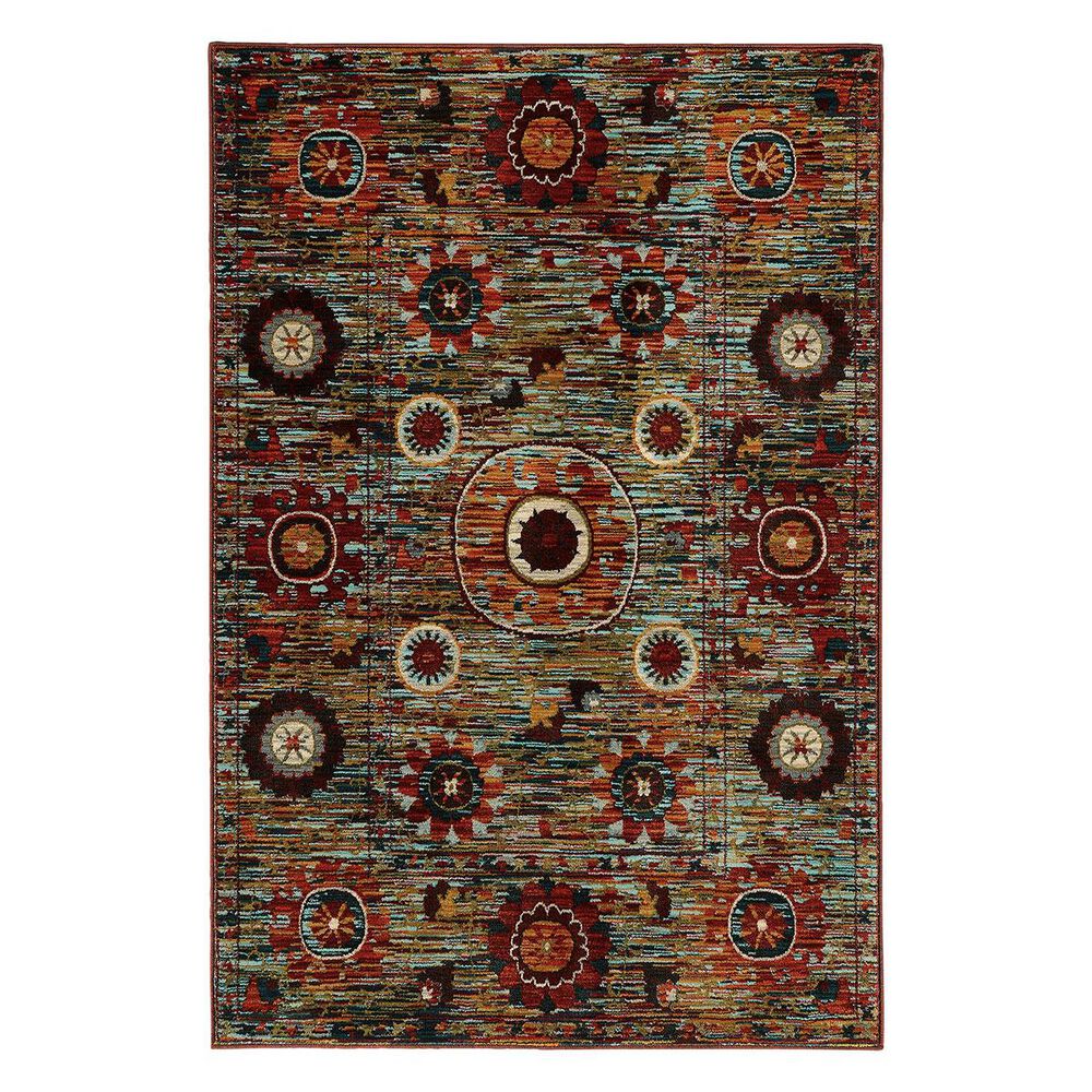 Oriental Weavers Sedona 6408K 3"10" x 5"5" Brown Area Rug, , large