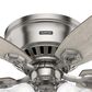 Hunter Builder Low Profile 52" Ceiling Fan with Lights in Brushed Nickel, , large