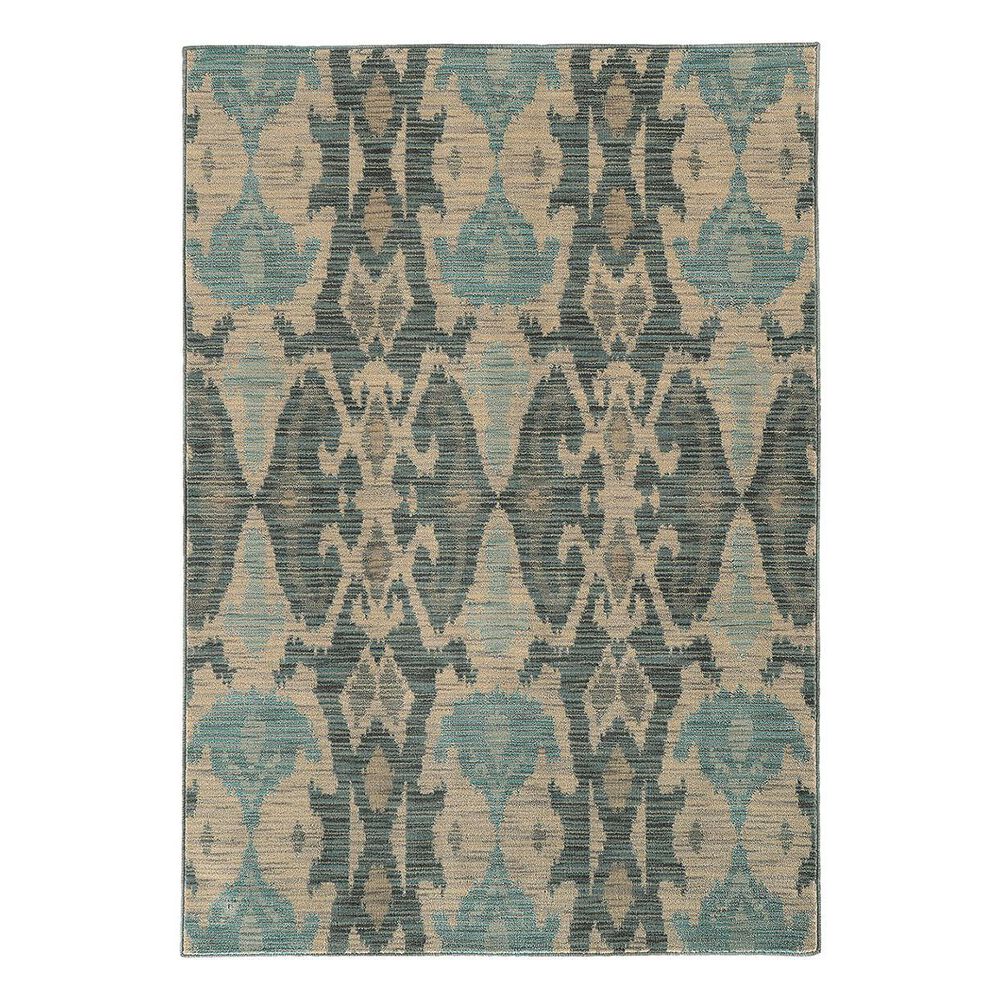 Oriental Weavers Sedona 6410D 5'3" x 7'6" Ivory/Gray/Teal Area Rug, , large