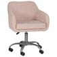 Linon Home Decor Rylen Office Chair with Pink Cushion in Silver, , large