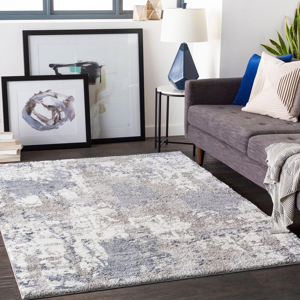 Surya Venice VNE-2306 8&#39;10&quot; x 12&#39;4&quot; Denim, Pale Blue, Light Gray and Ivory Area Rug, , large