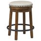 Ashley Valebeck 24" Backless Counter Stool in Brown and Black, , large
