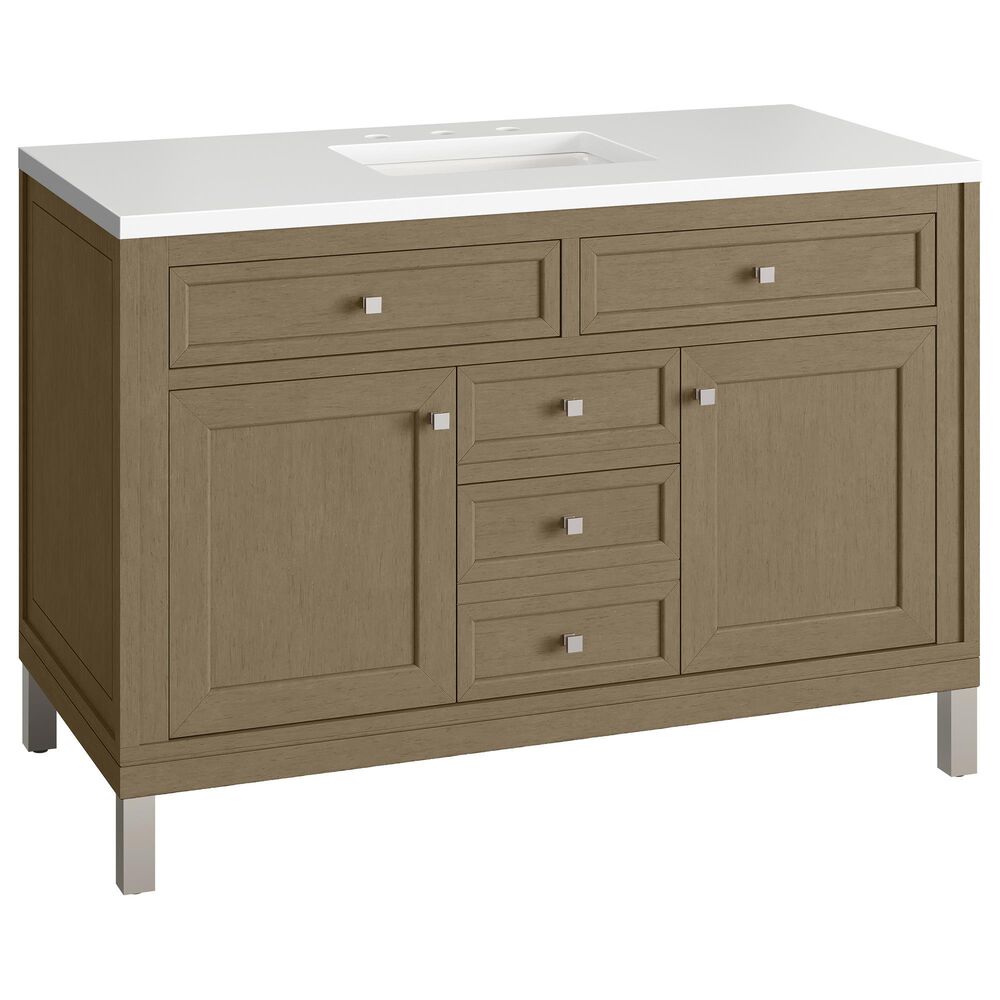 James Martin Vanities Chicago 48" Single Bathroom Vanity Cabinet in Walnut Whisper, , large
