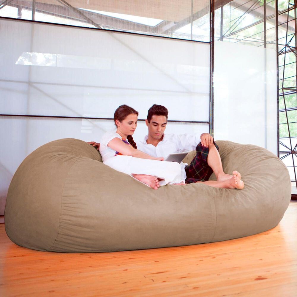 Jaxx 7&#39; Giant Bean Bag Sofa in Camel, , large