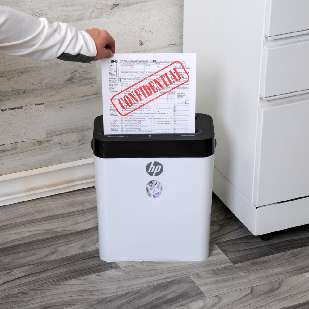 HP LC8 Cross Cut Shredder in White, , large