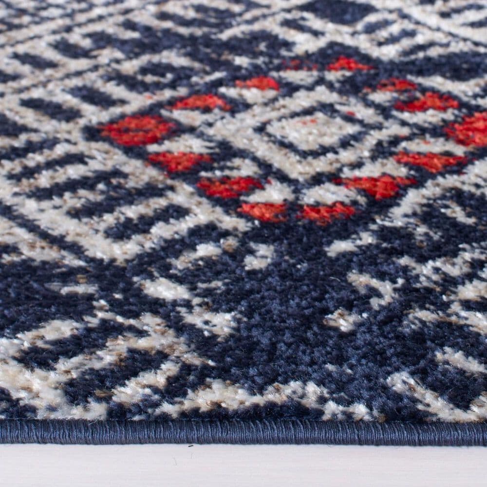 Safavieh Adirondack ADR202N 5&#39;1&quot; x 7&#39;6&quot; Vintage Navy and Light Grey Area Rug, , large