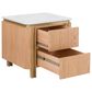 Fairfield Chair Portobello Rectangular End Table in White, Light Brown and Brushed Brass, , large