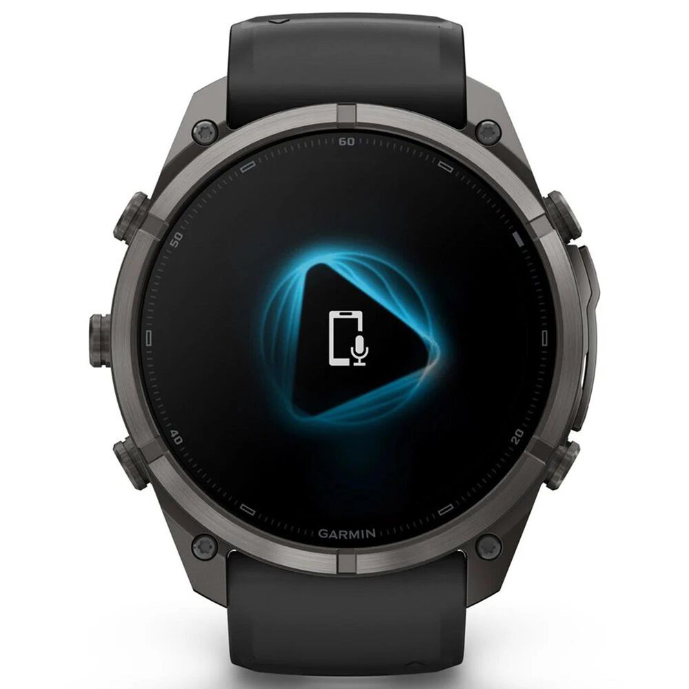 Garmin fenix 9 Pro inReach Smartwatch 51mm Carbon Gray DLC Titanium with Black and Pebble Gray Silicone Band, , large