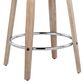 LumiSource Matisse 26" Swivel Counter Stool with Grey Fabric Upholstery in Whitewashed and Chrome (Set of 2), , large