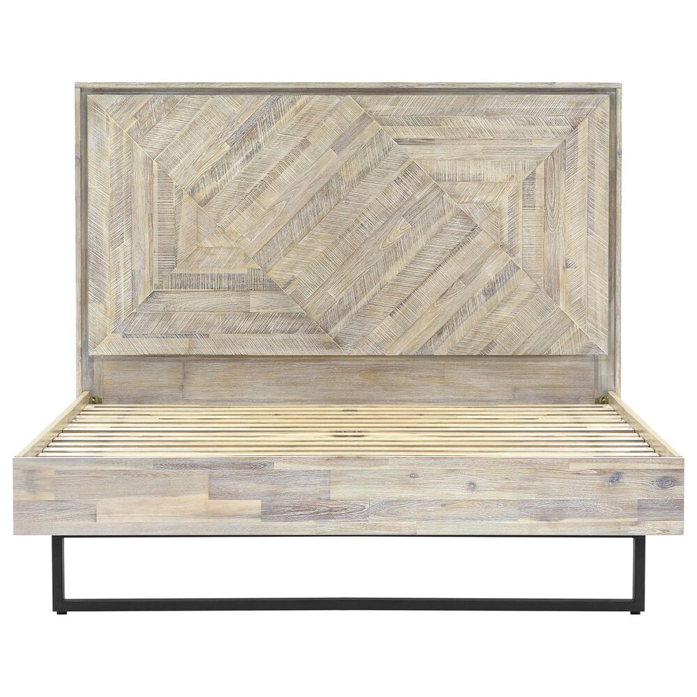 Blue River Peridot King Platform Bed in Natural Acacia, , large