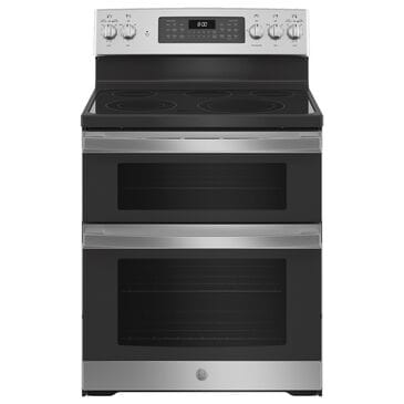 GE Appliances 30" Freestanding Electric Double Oven Range in Stainless Steel, , large