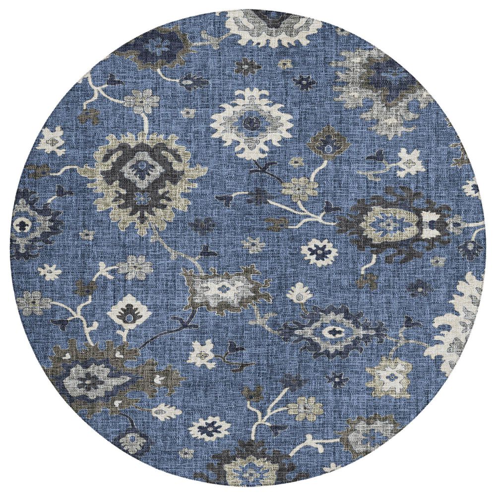 Dalyn Rug Company Portico PO6 Blue 8" Round Area Rug, , large
