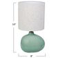 Teak Interiors Stoneware Crackle Glaze Table Lamp in Aqua, , large
