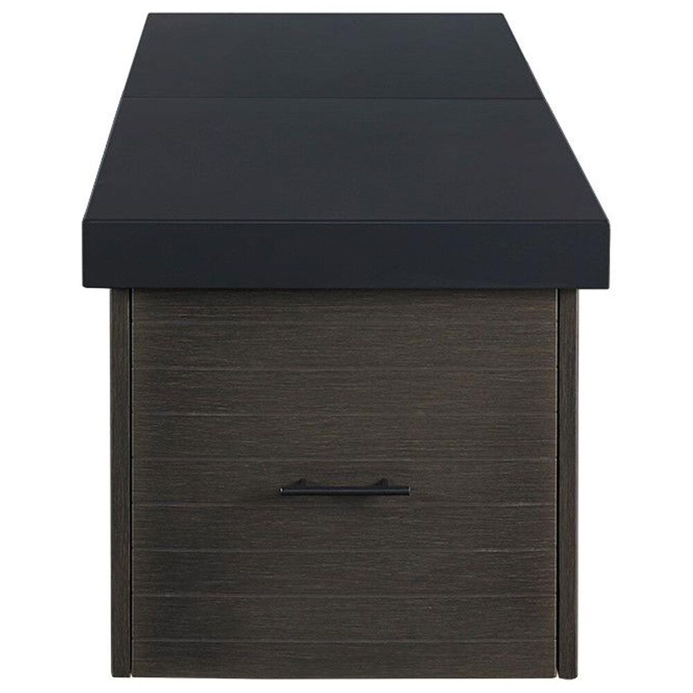 Plank and Hide Rectangular Functional Fire Pit in Wenge and Black, , large