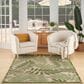 Nourison Aloha ALH18 7"10" x 10"6" Ivory and Green Indoor/Outdoor Area Rug, , large