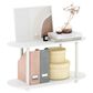 HOMLUX Turn-N-Tube 2-Tier Oval Side Display Rack in White and Virgin White, , large