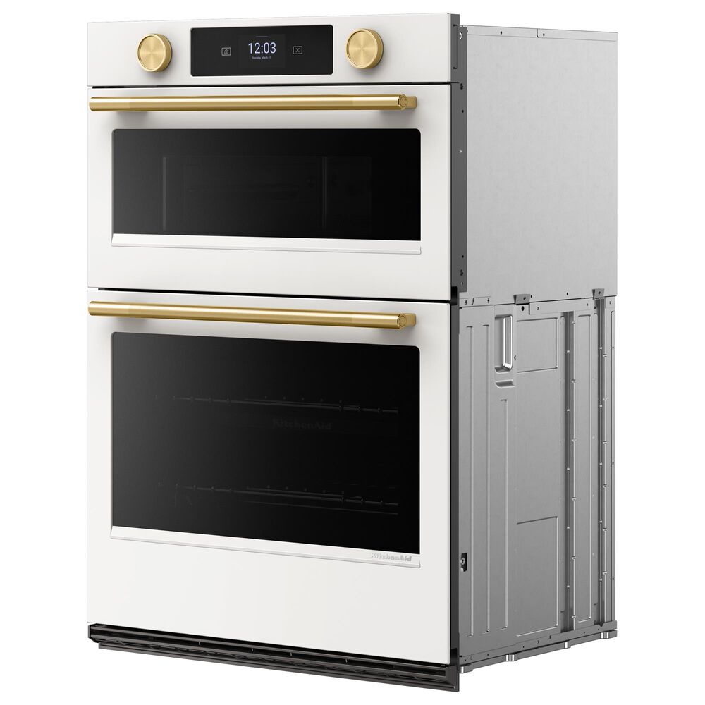 KitchenAid 30" Smart Combination Microwave Wall Oven with Air Fry Mode in Porcelain White, , large