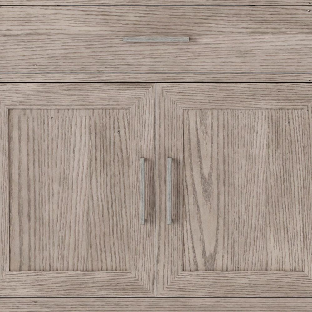 Lexora Home Abbey 36&quot; Single Bathroom Vanity in Grey Oak with 2 cm White Quartz Top and Rectangular Sink, , large