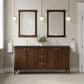James Martin Kinnsden 72" Double Bathroom Vanity in Sable Oak with 3 cm Charcoal Soapstone Silestone Top and Rectangular Sinks, , large