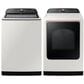 Samsung 5.5 Cu. Ft. Extra-Large Capacity Smart Top Load Washer with Auto Dispense System and 7.4 Cu. Ft. Smart Electric Dryer with Steam Sanitize+ in Ivory, , large